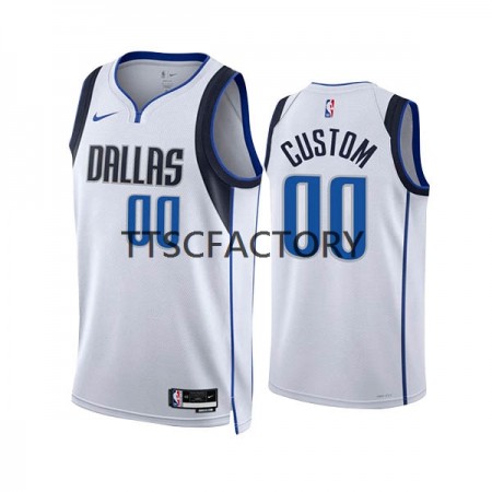 Camiseta Hombre Dallas Mavericks Personalizadas Nike 2022-23 Association Edition Blanco Swingman